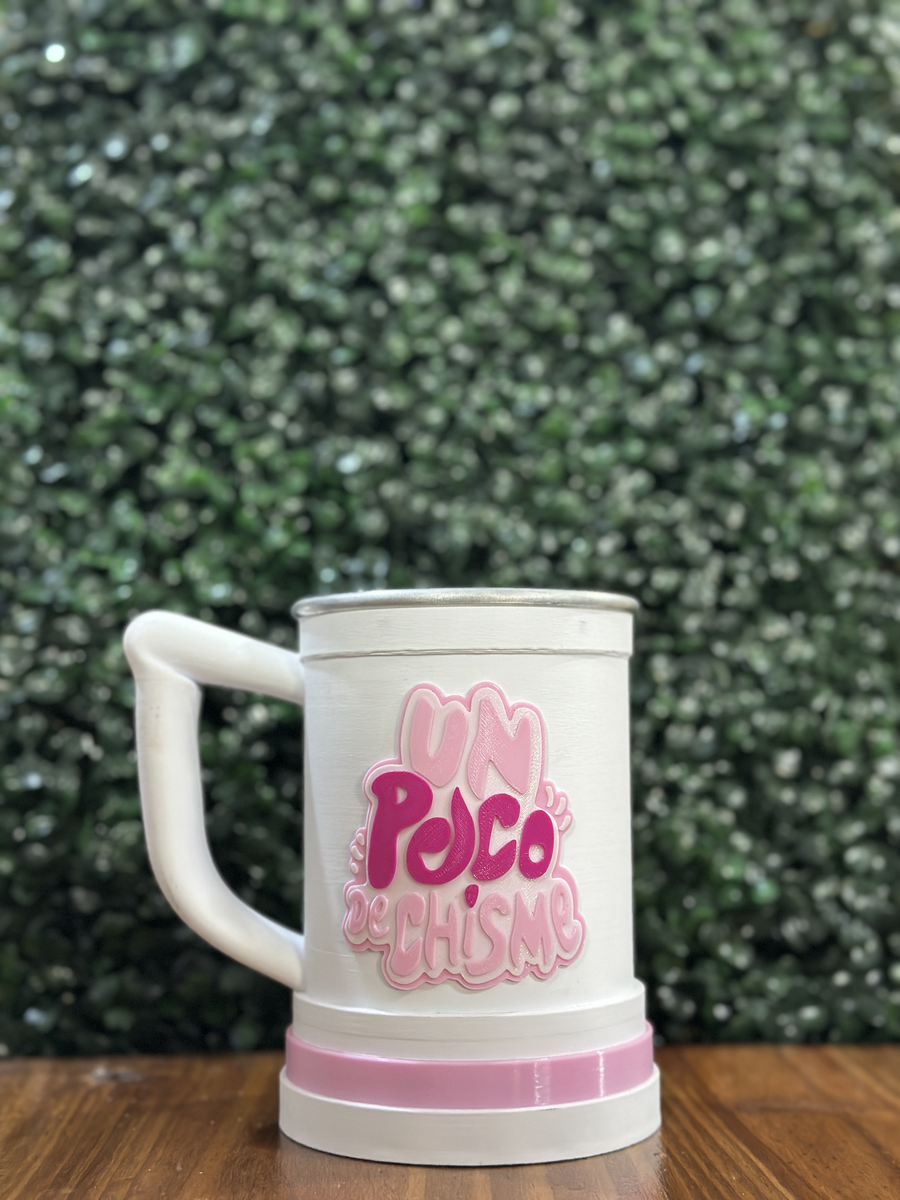 Vaso Chopp / Jarra "Un Poco de Chisme" 500 cc 💬🩷☕