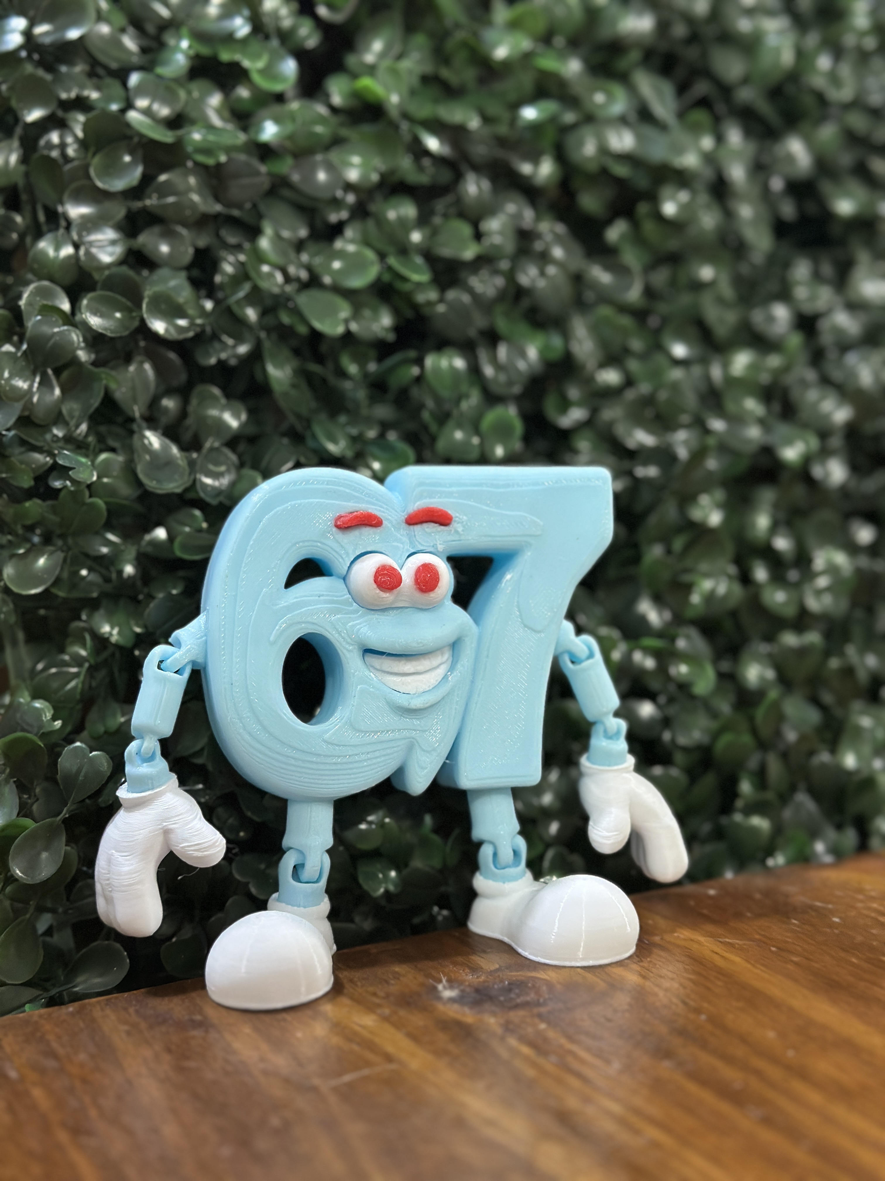 Figura Número 67 Articulado / Meme 67 Brainrot 3D 🔢🩵✨
